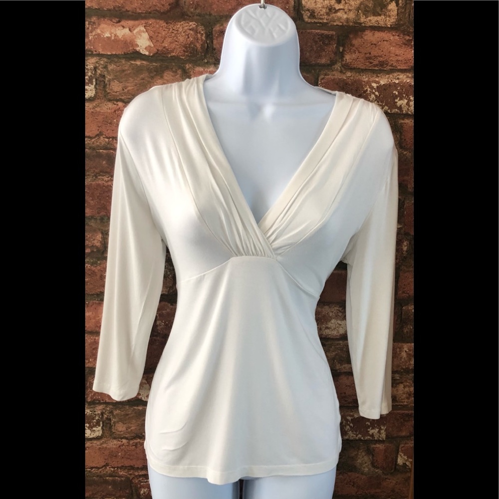 New York Company Long Sleeve Top Off White